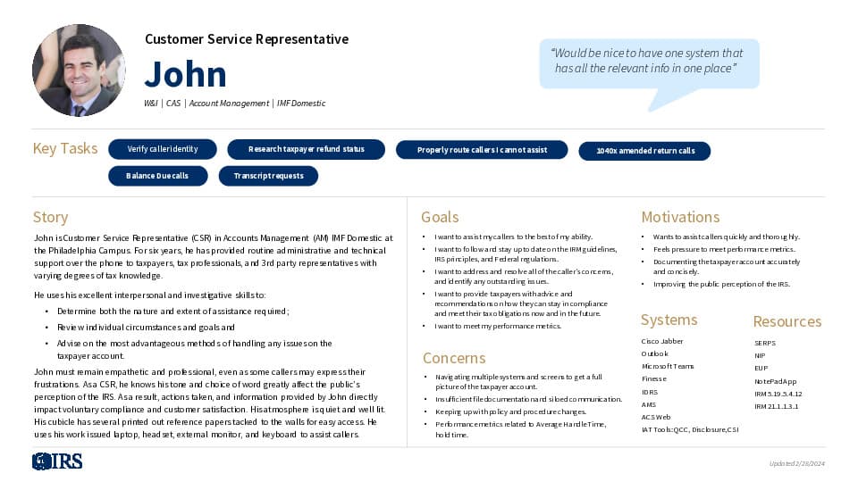 CSR Personas - Overview and Findings